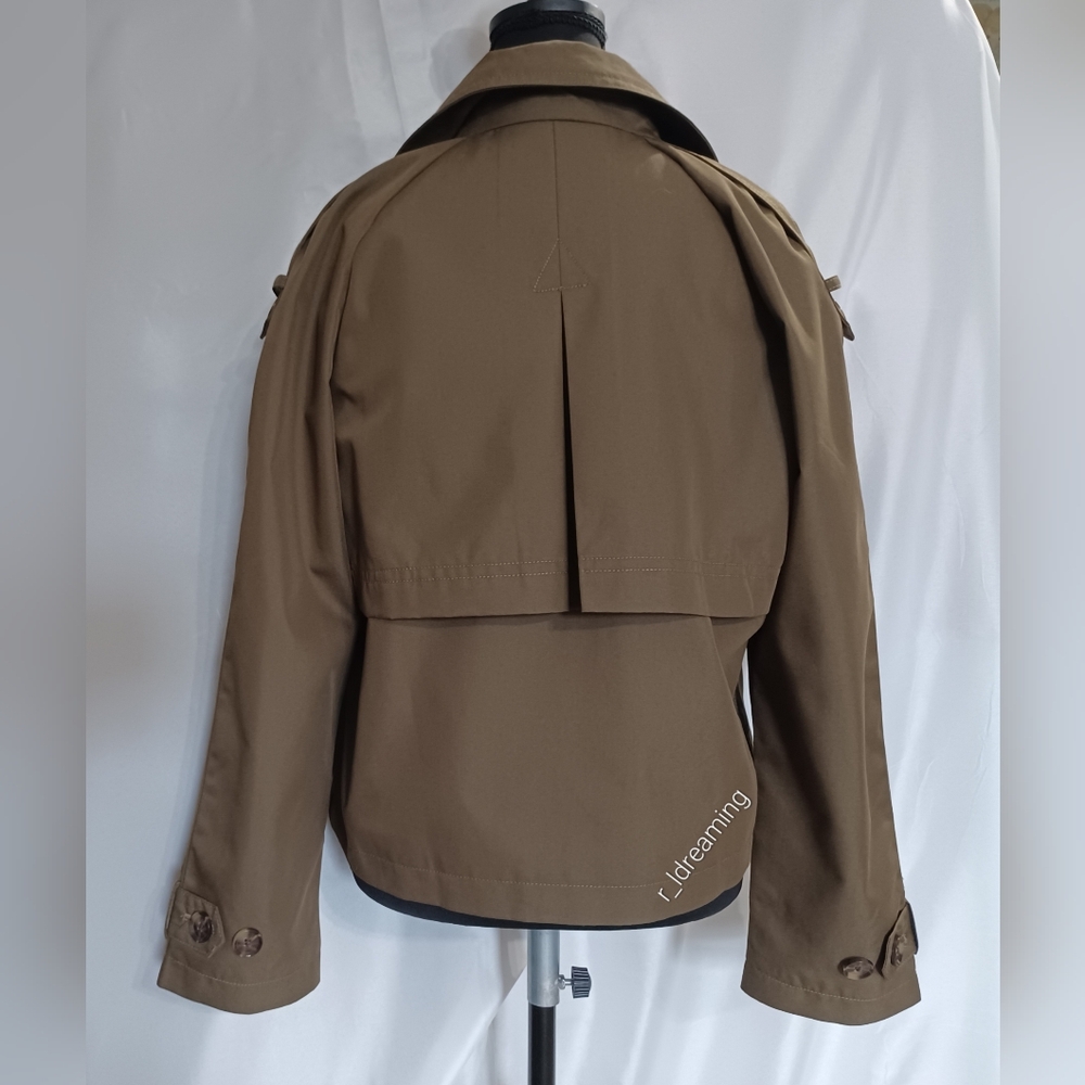 NWT New Heritage Olive Short Trench Jacket Size Small By Banana Republic Factory - Picture 5 of 11